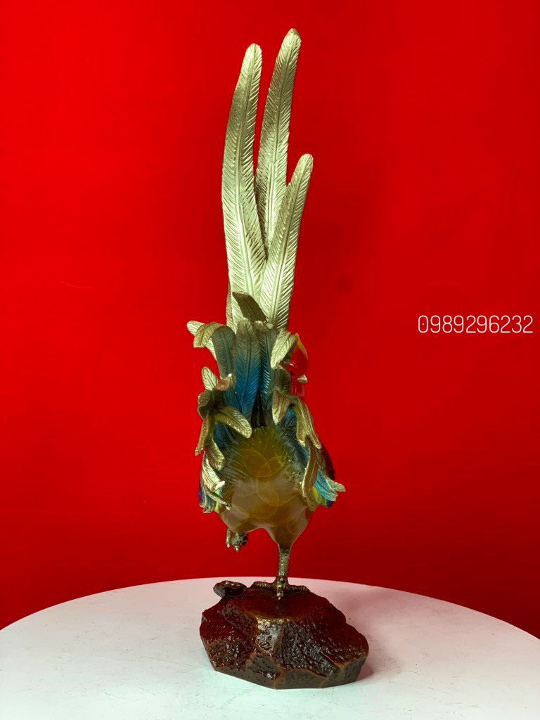 Tượng Gà Decor siêu víp bằng đồng - Gà Víp phong thủy