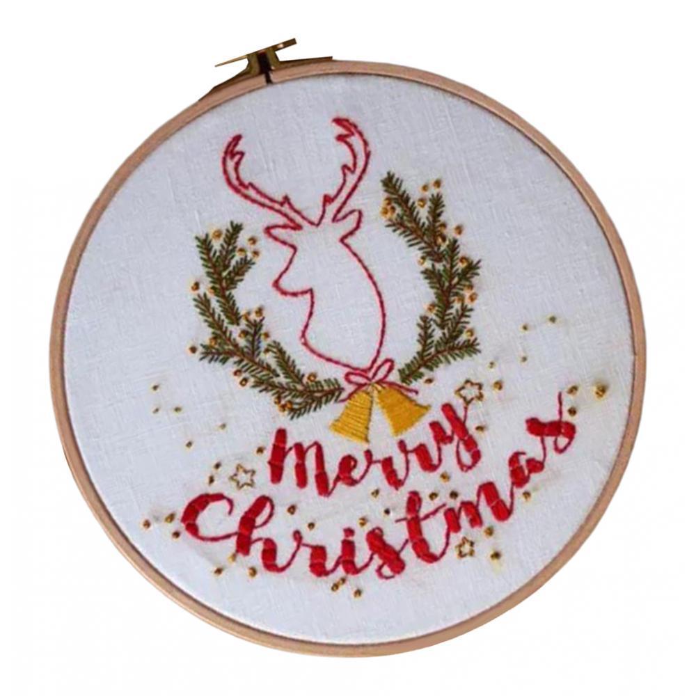 Stitch Kits for Beginner Embroidery Xmas Home Decor Gift