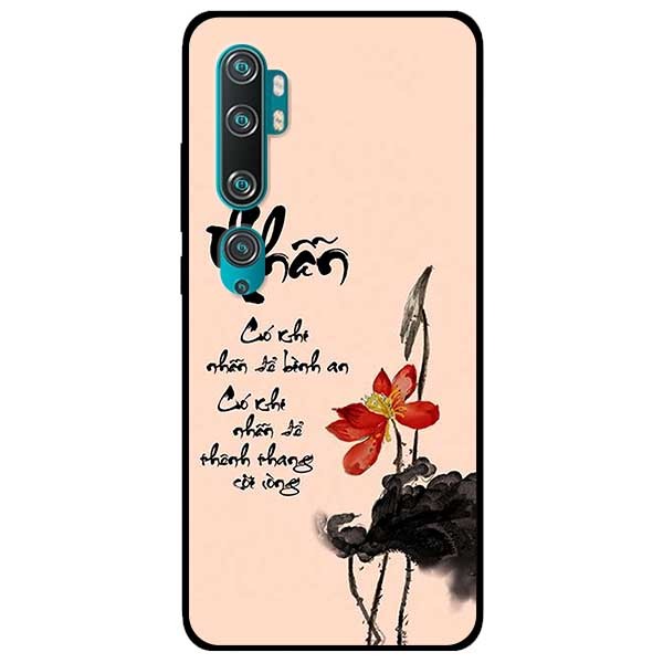 Ốp lưng dành cho Xiaomi Mi Note 10 - Mi Note 10 Pro mẫu Thư Pháp Nhẫn Nền Hồng