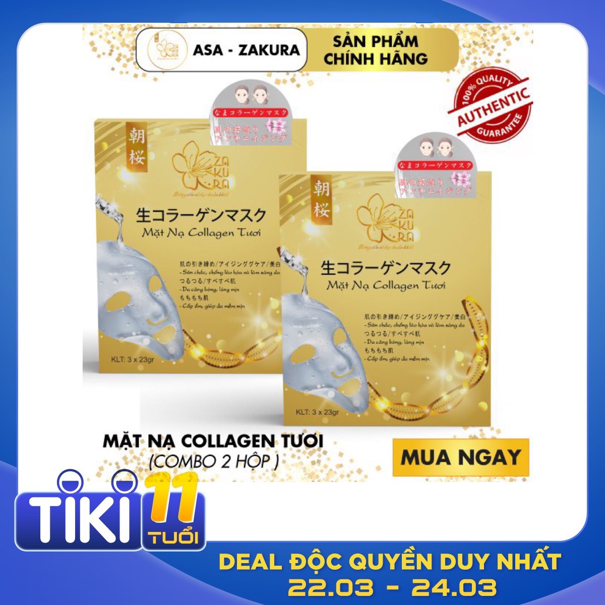 COMBO 2 HỘP MẶT NẠ COLLAGEN TƯƠI