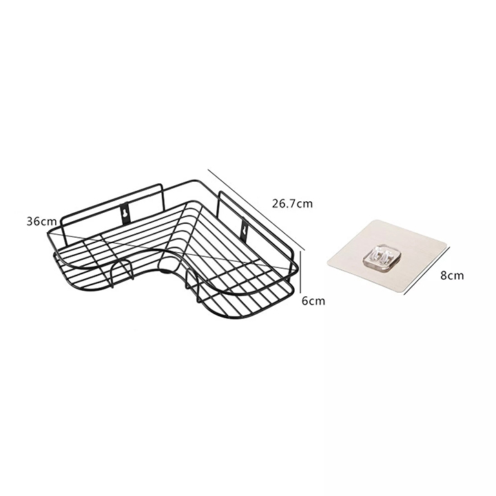 Bộ 2 kệ góc nhà tắm dán tường mẫu mới