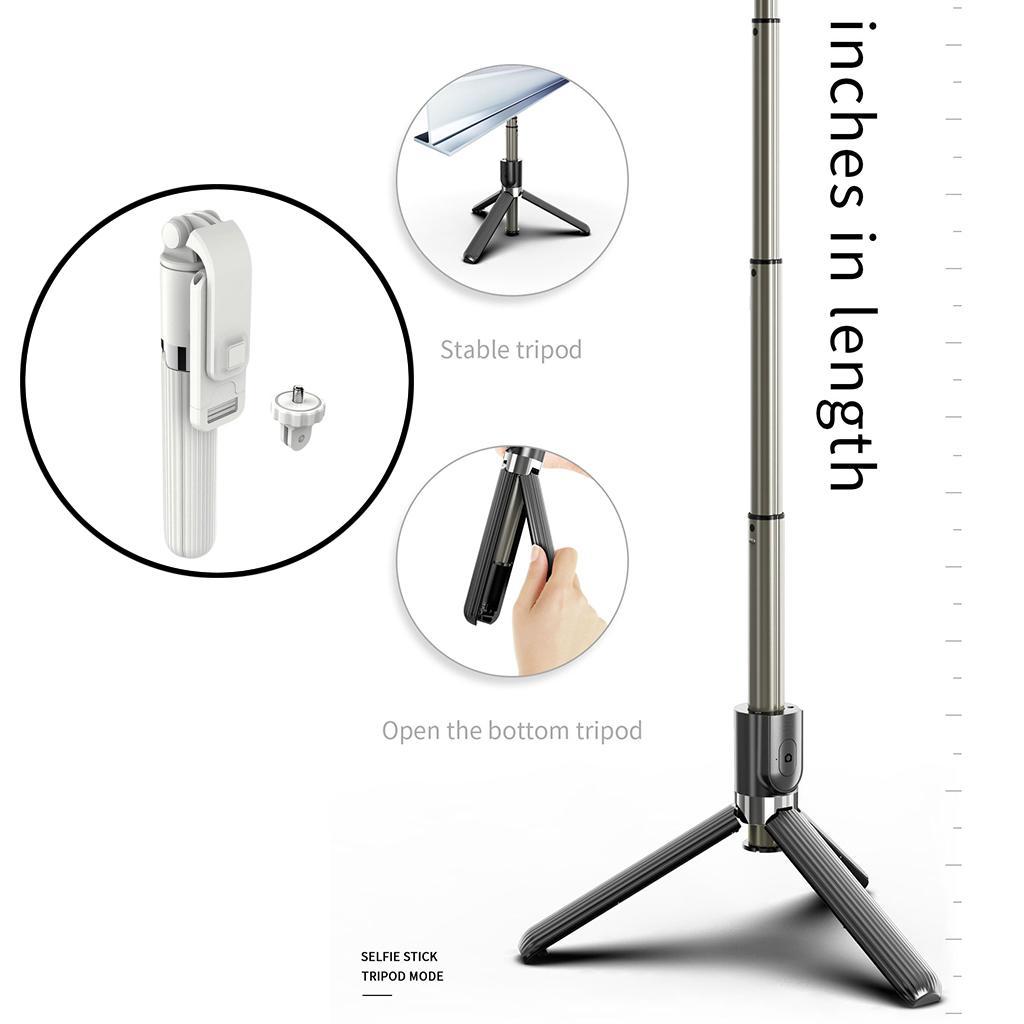 33.9" L03 Tripod Stand Selfie Stick with Remote for iPhone Android Recording