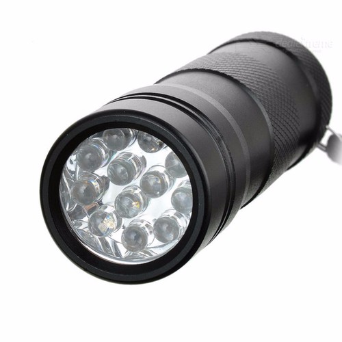 Đèn pin cầm tay tia cực tím UV kiểm tra tiền 12 Led