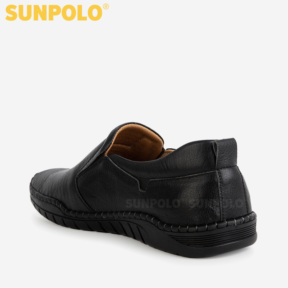 Giày Lười Nam Da Bò SUNPOLO CS5054 Trẻ trung, thanh lịch (Đen, Nâu)