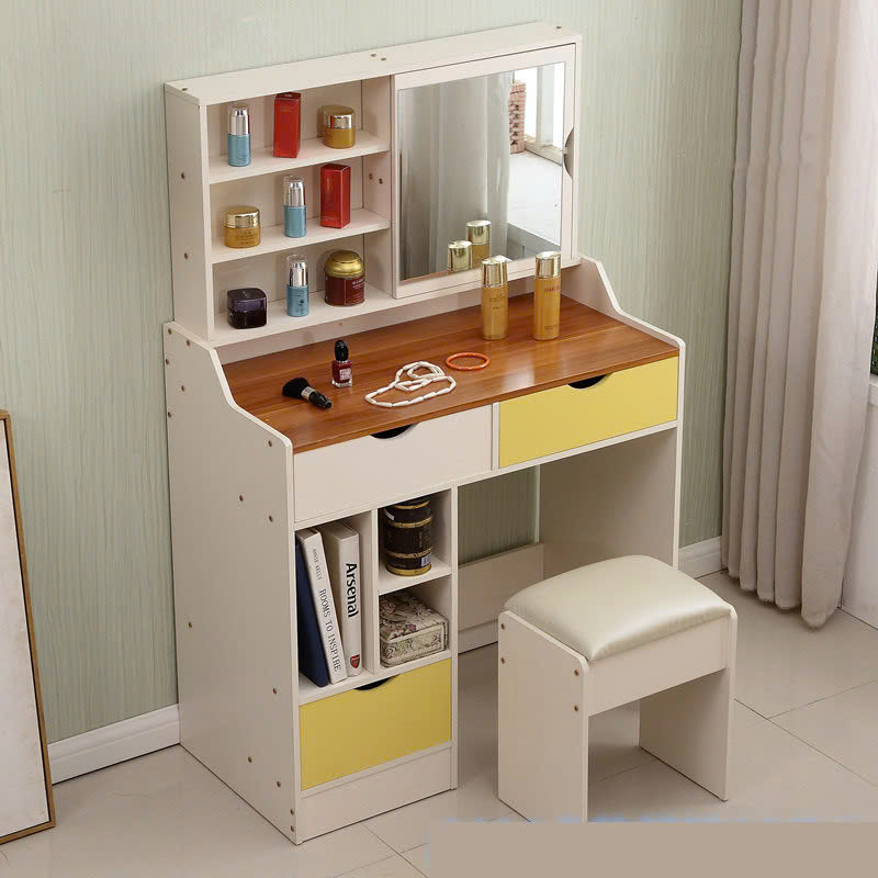 Bàn ghế trang điểm kèm gương, bàn phấn BAH044