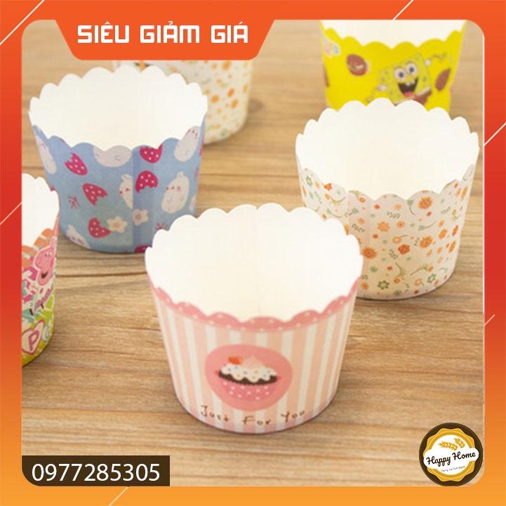 Ly giấy cupcake muffin lót bánh chịu nhiệt set 50 cái