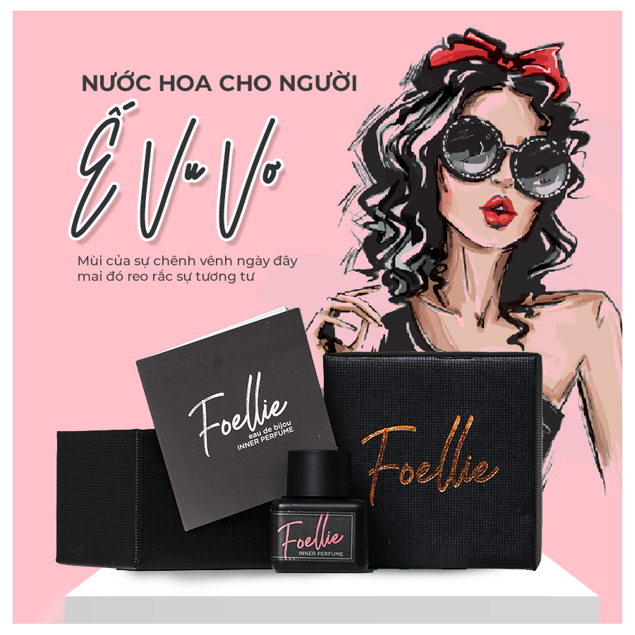 Nước hoa vùng kín FOELLIE EAU DE BIJOU INNER PERFUME 5ML- Màu đen