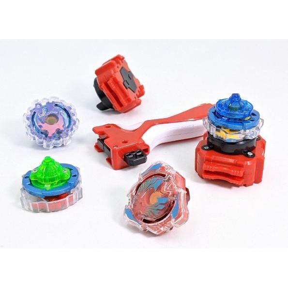 Văn Phòng phẩm SAMI - Bộ 4 con quay BEYBLADE - 2 tay cầm - 1 sàn đấu