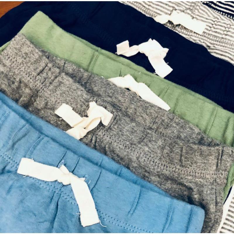 Set 5 quần dài cotton bé trai sơ sinh xuất dư