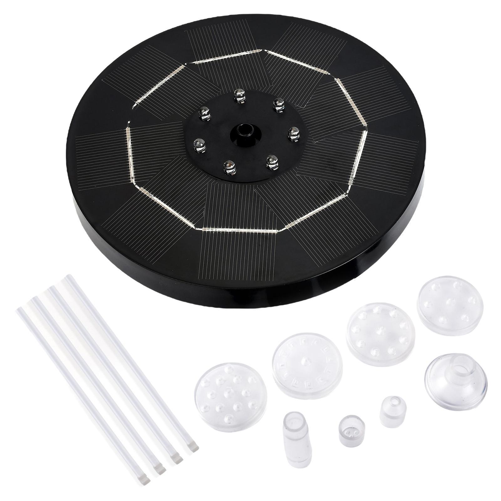 Solar Fountain Floating with 6 Nozzles 3.5W for Small Pond Aquarium Garden