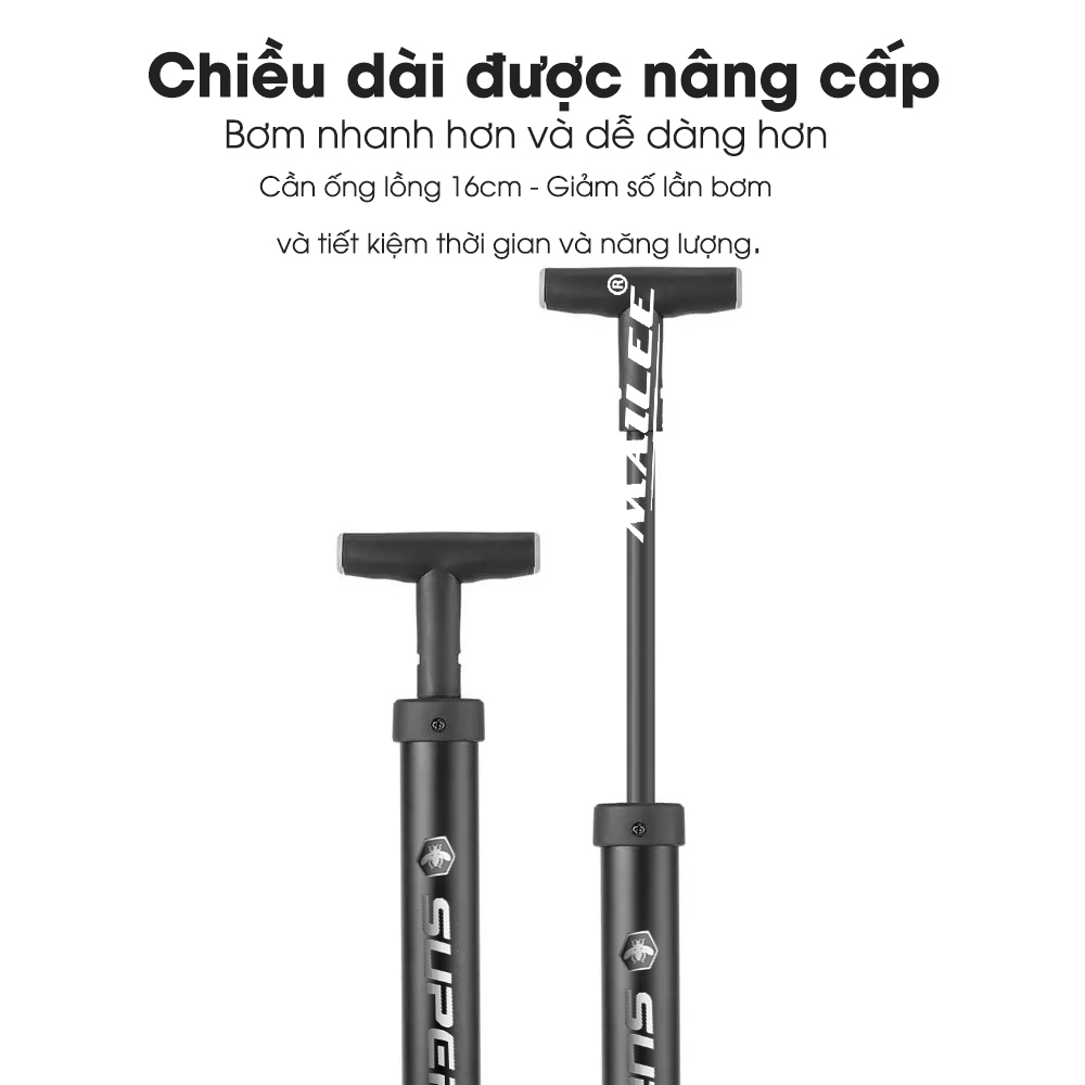Bơm Bóng Cầm Tay B-310 áp suất 20Psi 1.4 bar, nhỏ gọn di chuyển dùng bơm cho bóng đá, Phao Bơi, Bóng Rổ, Lốp Xe đạpvà Bóng Thể Thao khác (kèm các phụ kiện) - Mai Lee