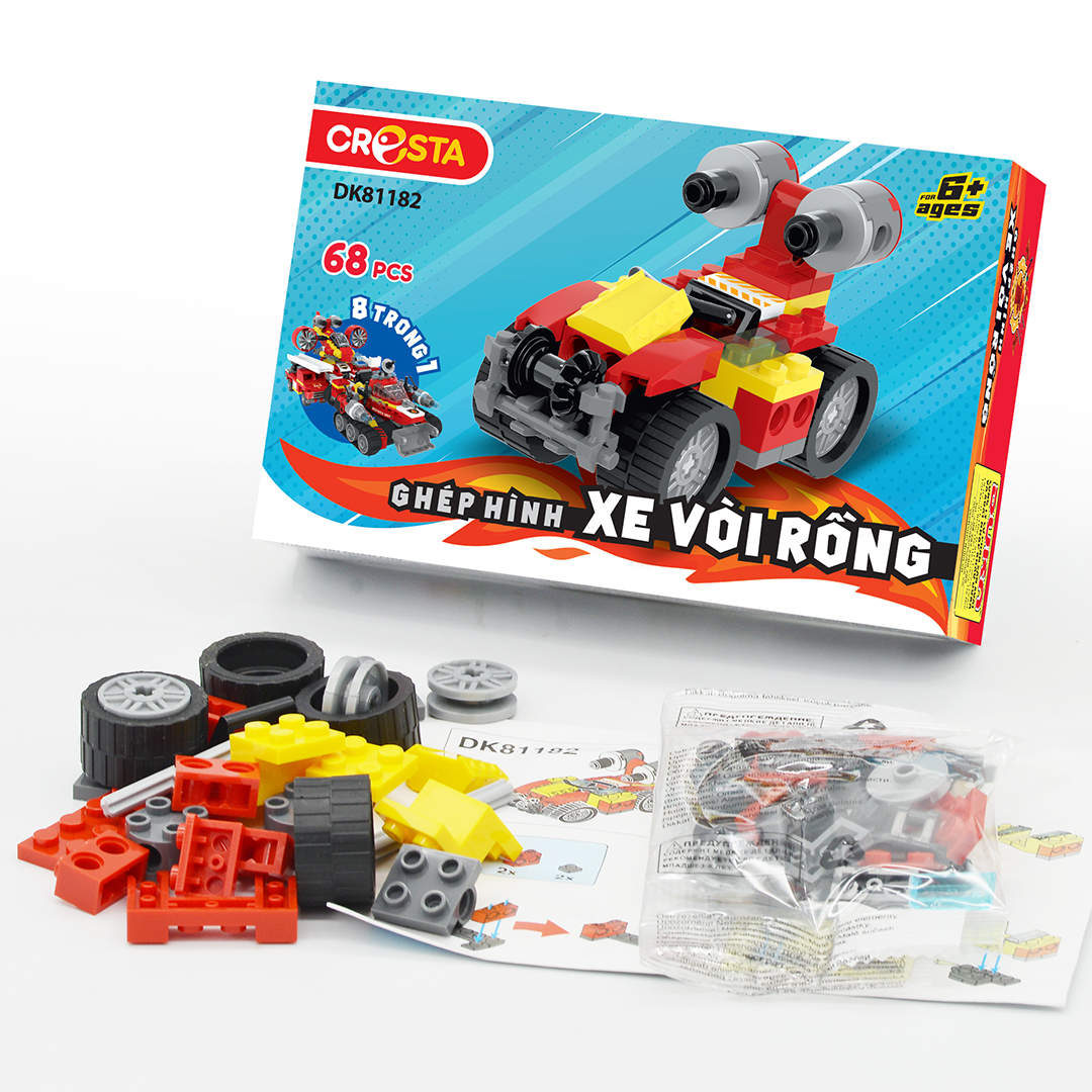 Đồ Chơi Ghép Hình Duka - Lực Lượng Cứu Hộ_ Xe Vòi Rồng DK81182