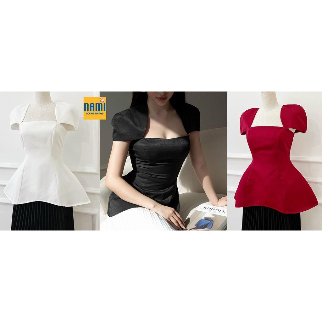Áo peplum tay búp outfit sang chảnh điệu đà Nanami - ATNU053