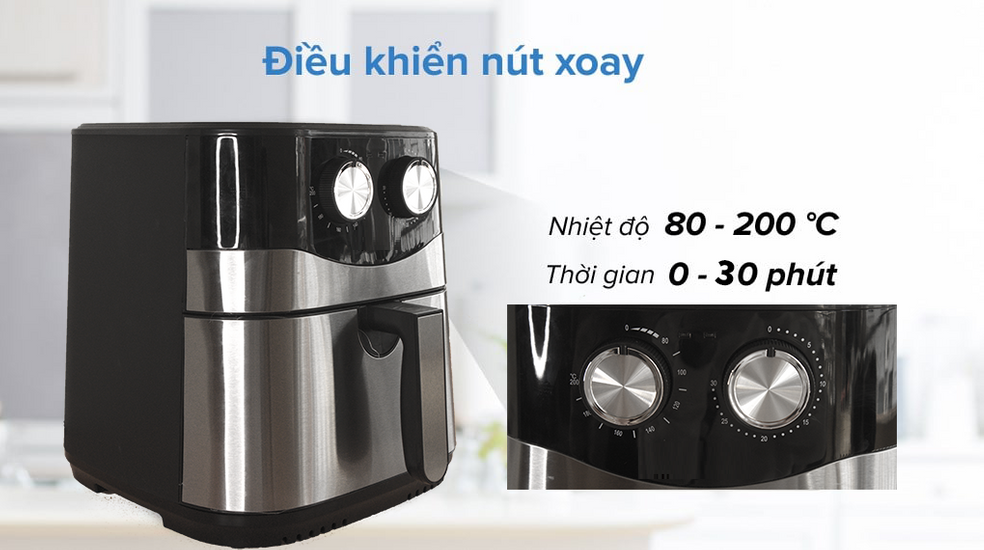 Nồi chiên không dầu 10.5L  KB-8002M, Nồi chiên nướng đa năng, Thế hệ tiên tiến mới nhất  - Hàng Chính Hãng