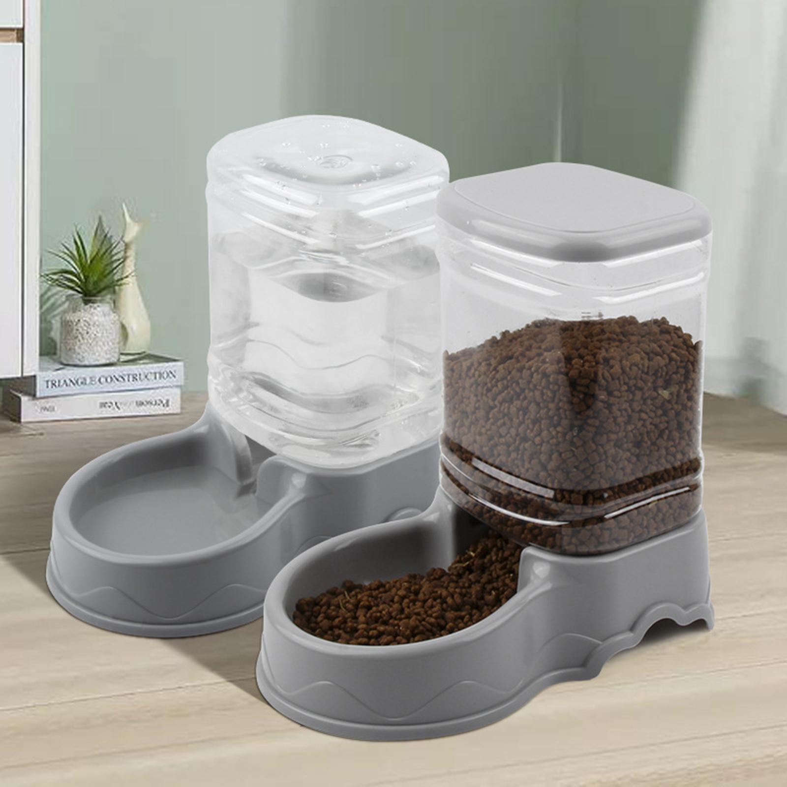 2x Automatic Cat Feeder, Transparent Timed Cat Feeder Only for Dry Food Cat