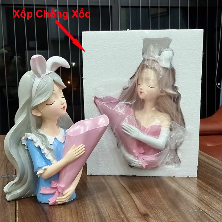 Bình Cắm Hoa Công Chúa Combo Tặng Kèm Hoa Cúc Lụa