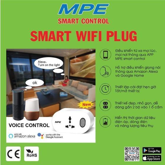 Ổ CẮM THÔNG MINH ĐA NĂNG SMART WIFI 16A SWP16-3 MPE