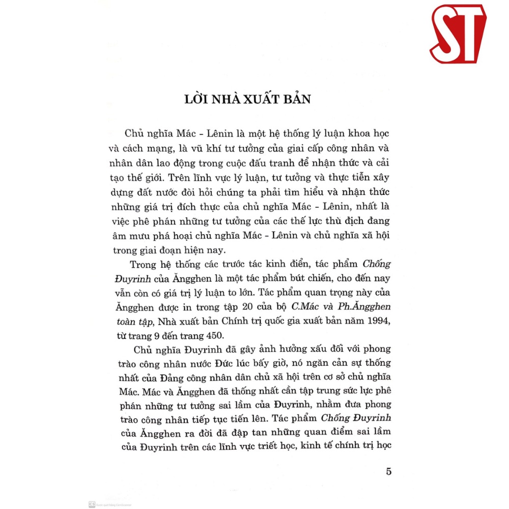 Sách Giới thiệu tác phẩm &quot;Chống Đuyrinh&quot; của Ph.Ăngghen