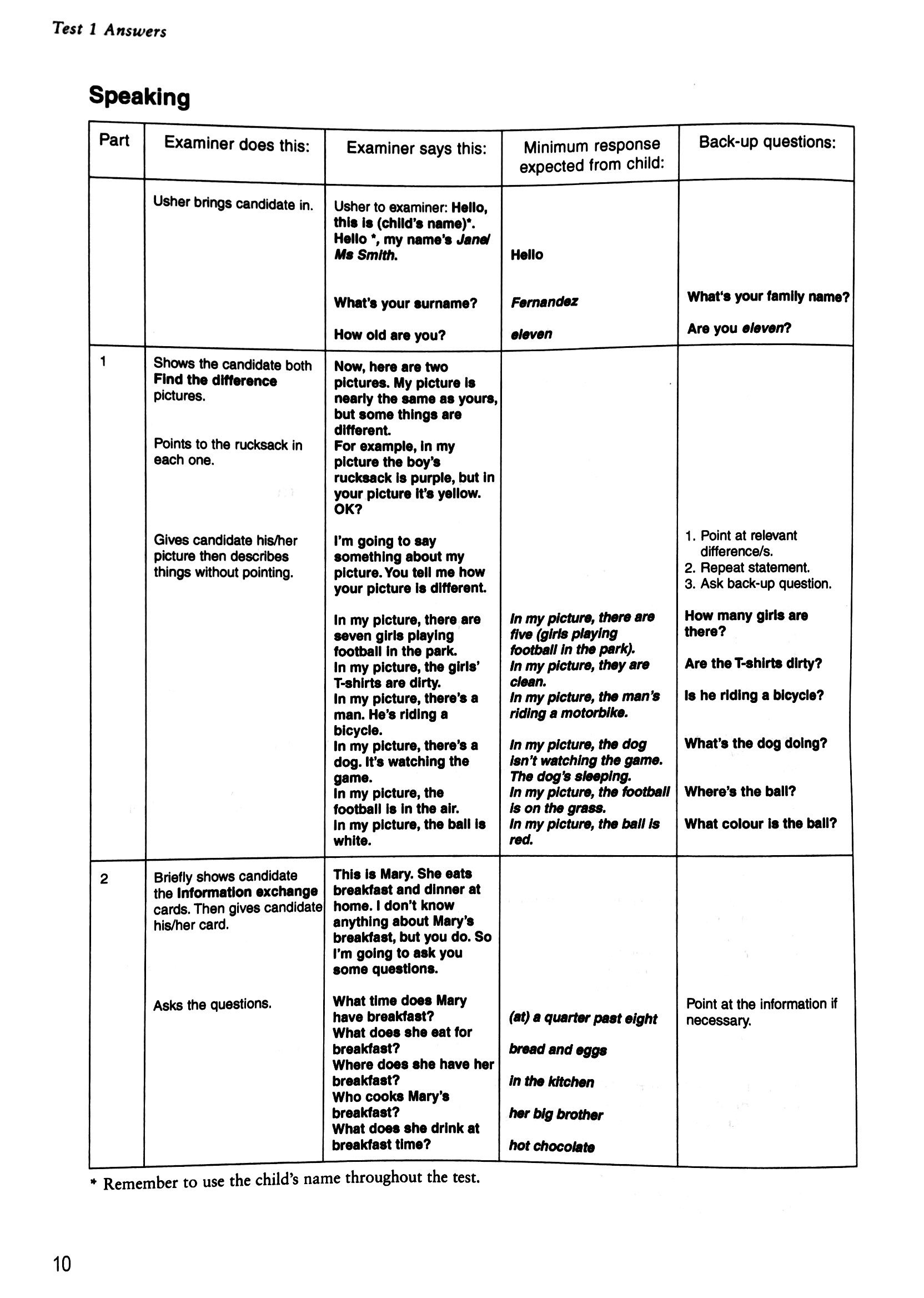 Cambridge Young Learners English Tests 2 Second edition Flyers 2 Answer Booklet