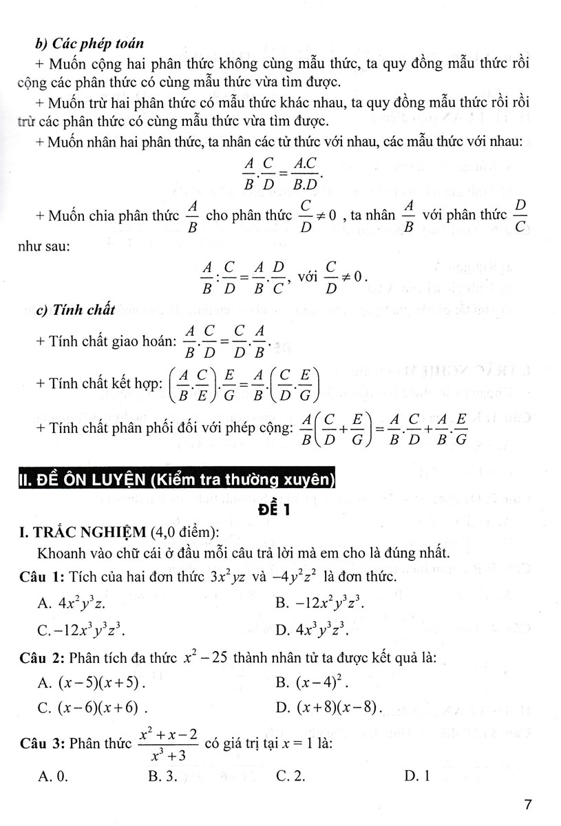 Bộ Đề Kiểm Tra Toán 8 _HA