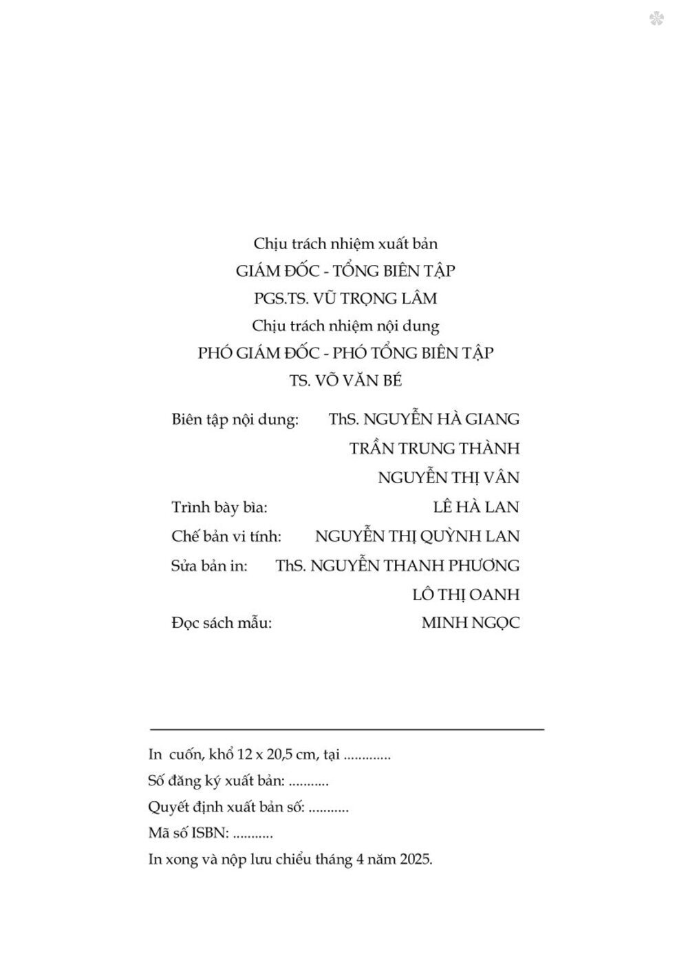 Hồ Chủ Tịch của chúng ta (Xuất bản lần thứ tư) bản in 2025