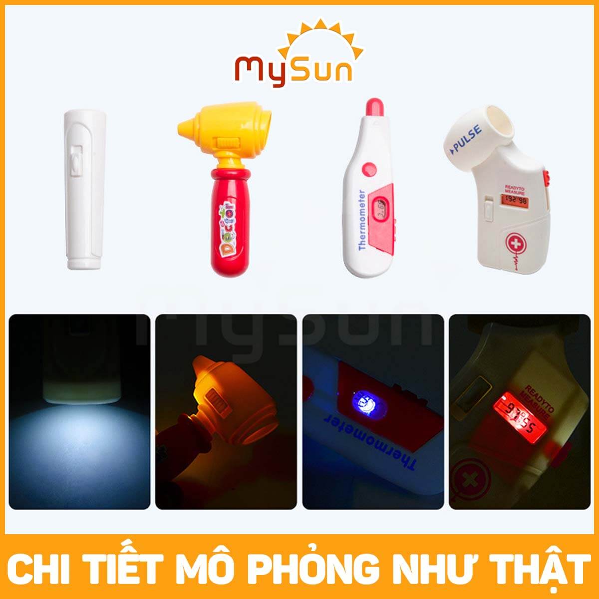 Bộ đồ chơi bác sĩ sỹ cho bé gái trai khám bệnh răng nha khoa cao cấp - Áo bác sĩ y tá hướng nghiệp MySun