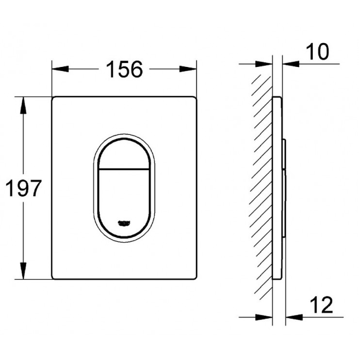 Nút Xả bồn cầu Arena Cosmo Grohe 38844000