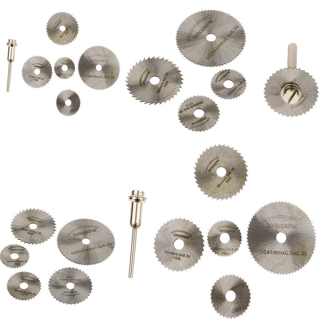 5 Pieces Wood HSS Cutting Discs Wheels 22mm-44mm 3.17mm Mandrel Rotary Tool