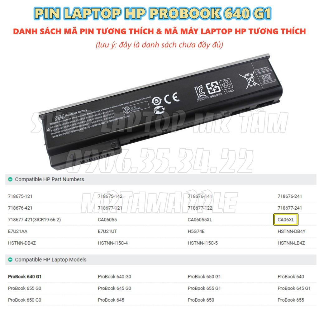 Pin Laptop DÀNH CHO HP PROBOOK 640 G1 - ProBook 640 G1, 645 G1, 650 G1, 655 G1