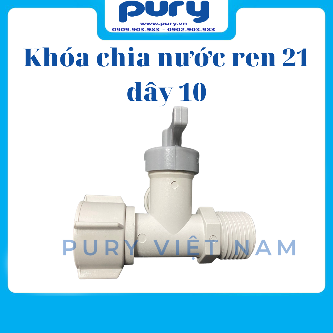 Van Chia Nước Bằng Nhựa ra dây 6mm hoặc 10mm - Bộ chia nước đầu vào ( Khẩu khóa) / Cút chia nước đầu vào / Van chia nước