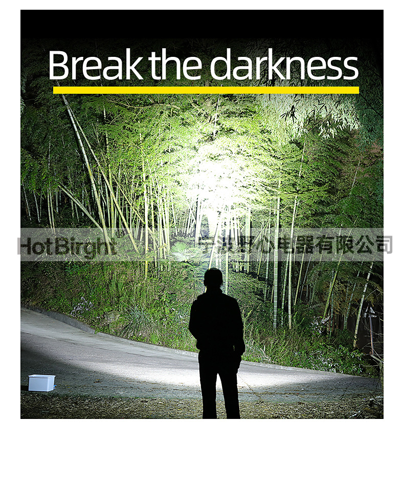 Đèn pin siêu sáng P70 độ sáng 1500lumen chống nước vỏ nhôm tản nhiệt có thể sạc tuổi thọ pin dài dung lượng lớn 5000mah