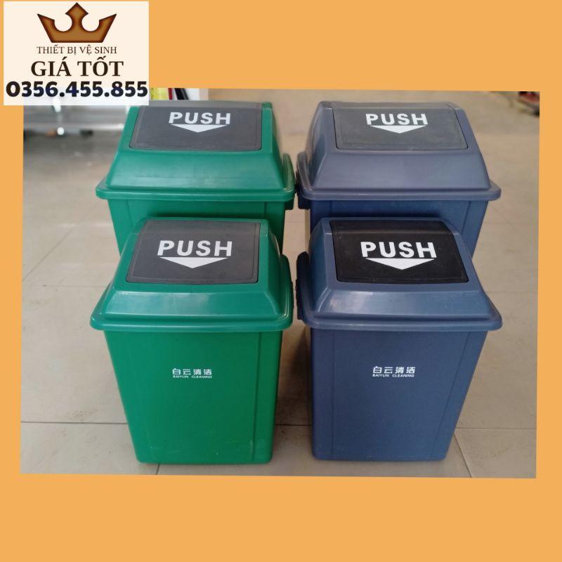 Thùng rác nhựa nắp lật Baiyun 60L - hàng nhập khẩu