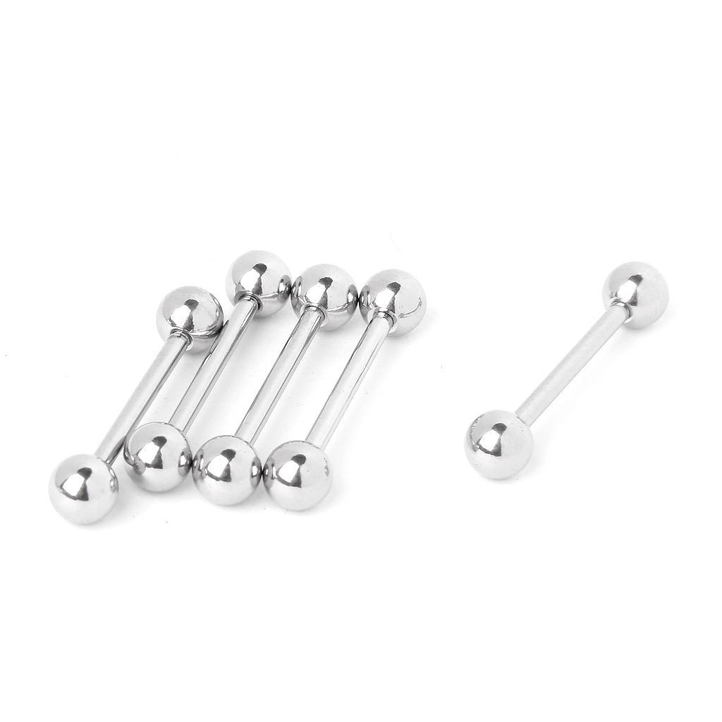 10pcs 316L Stainless Steel 14G Nipple Rings Barbell Body Piercing Jewelry