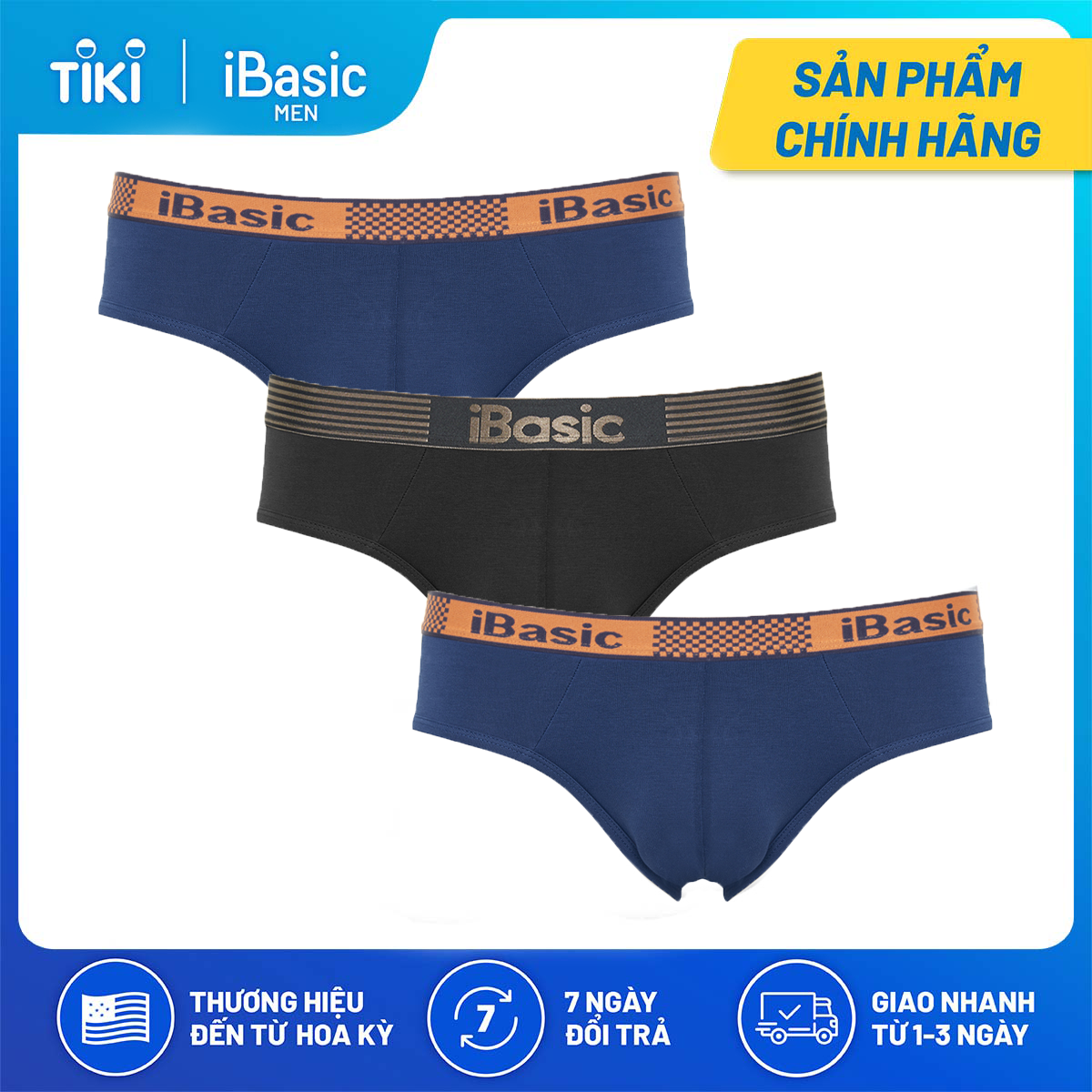 Combo 3 quần lót nam brief iBasic PANM077