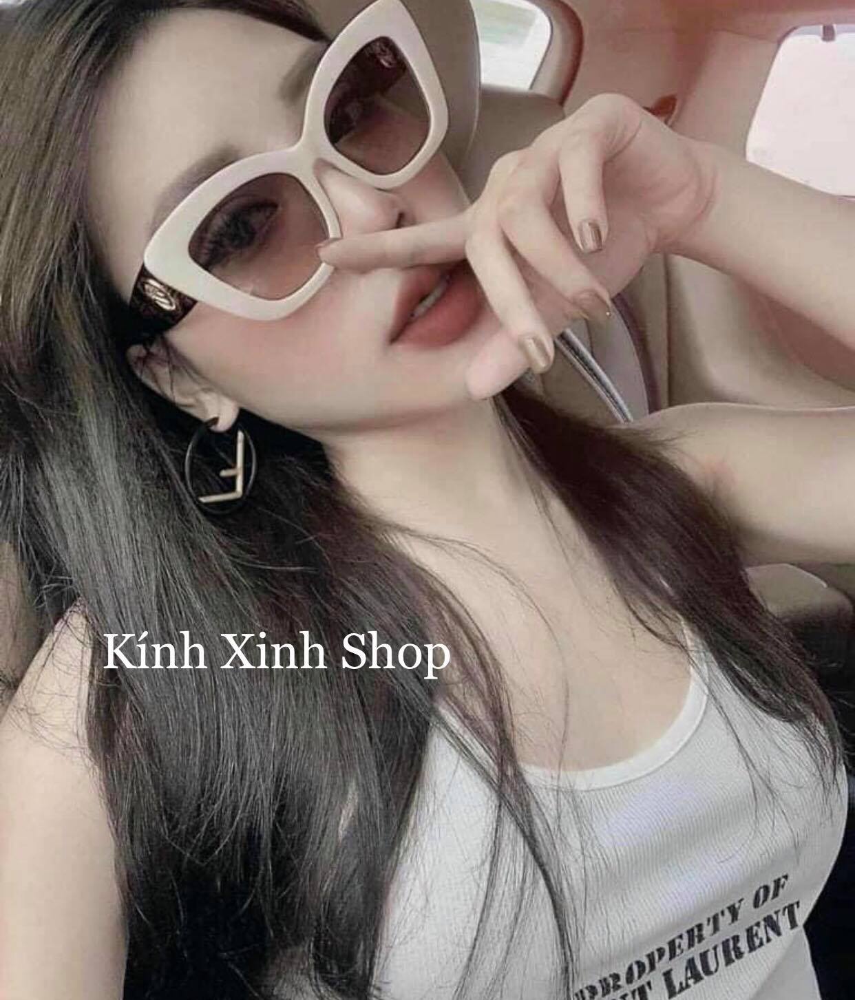 Kính râm, Kính mát Mắt tròn nhỏ mắt kinh thủy tinh cao cấp