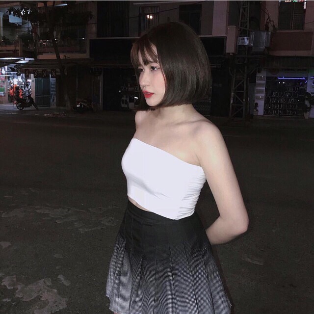 Áo ống thun croptop