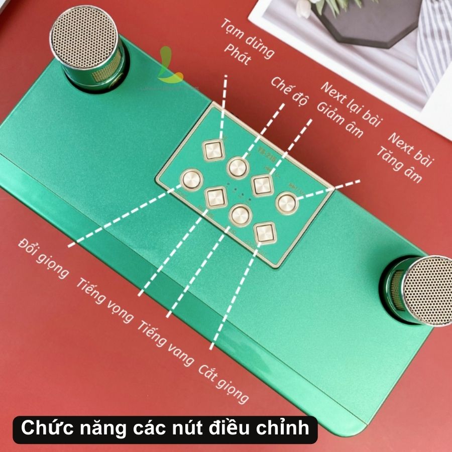 Loa Bluetooth Karaoke Su-Yosd YS215 - Loa xách tay mini chất liệu nhựa cao cấp, công suất 20W và mic cực hay - Hàng nhập khẩu