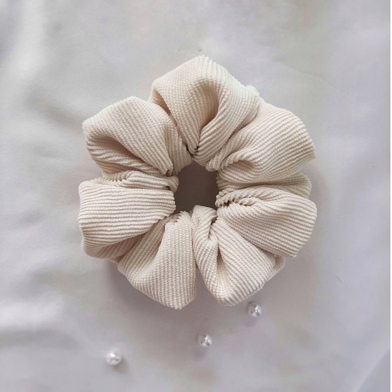 Dây Cột tóc scrunchies, buộc tóc vải nhung tăm Mít Tây Scrunchie Handmade