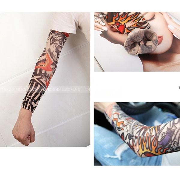 (Giao ngẫu nhiên) Găng tay hình xăm 3D thun co giãn tattoo mã UKL47