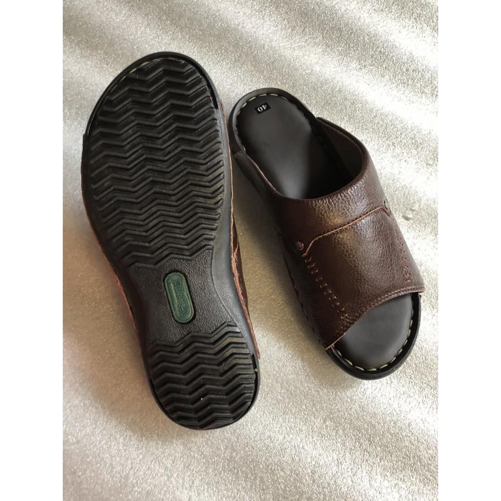 Dép da nam kiểu đơn giản, chất lượng, lịch sự thời trang