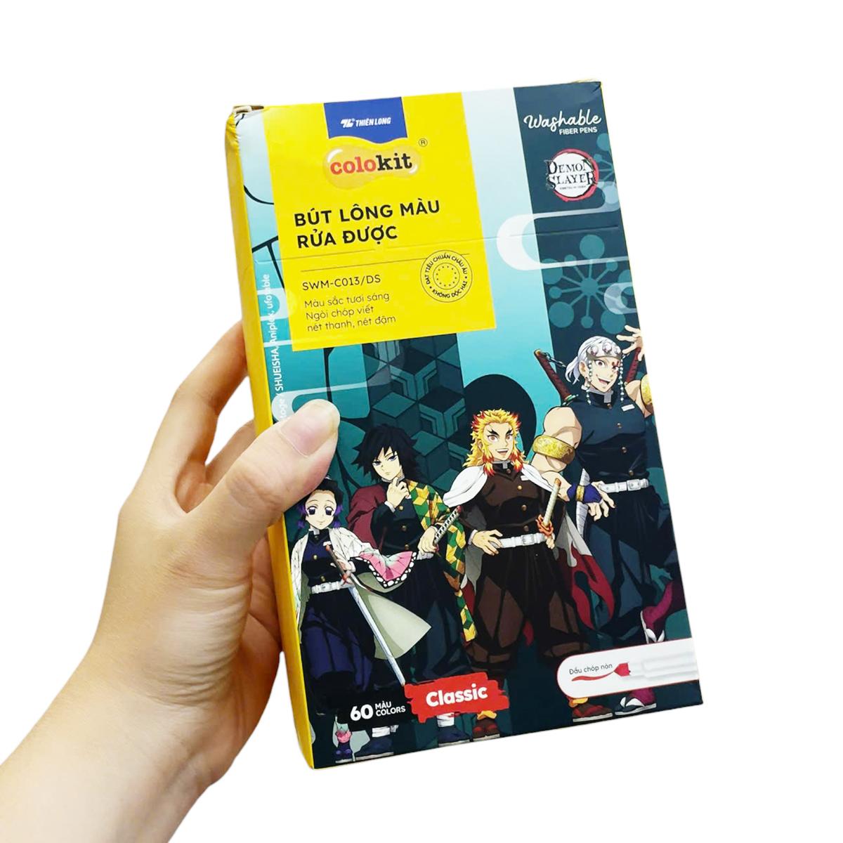 Hộp 60 Bút Lông Màu Rửa Được Washable Fiber Pen - Colokit SWM-C013/DS