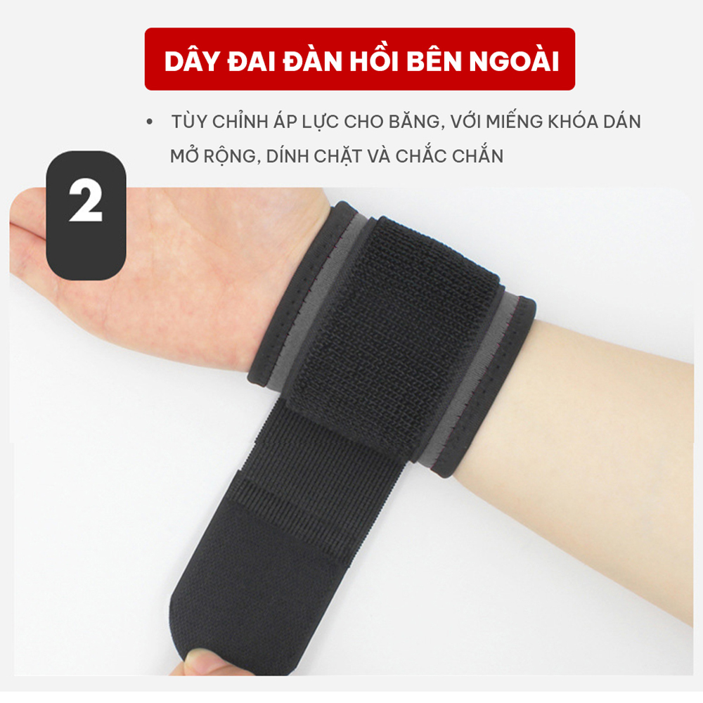 Băng bảo vệ cổ tay tập thể thao GoodFit GF306W có thể điều chỉnh