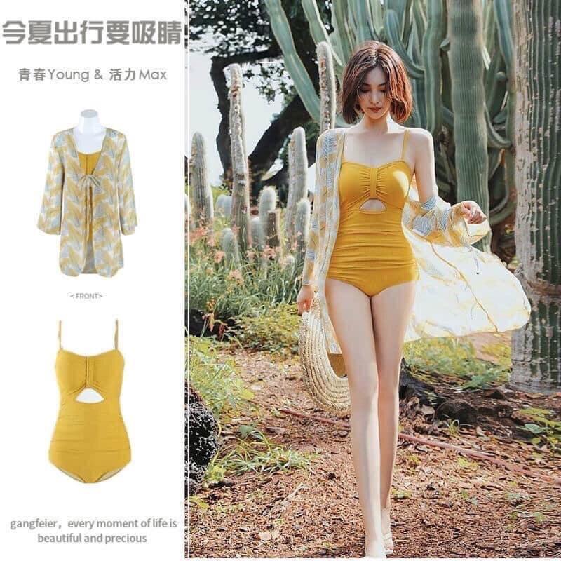 QC58 Bikini liền 1 mảnh kèm áo choàng