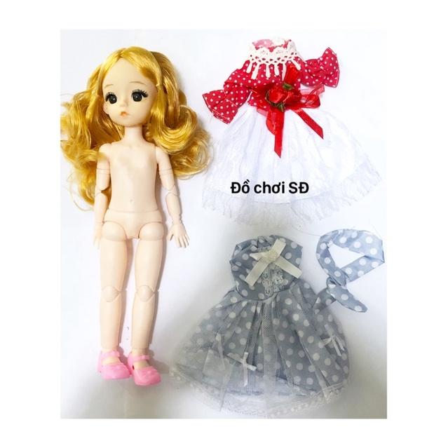 búp bê 30 cm BJD - combo 1 búp bê và 2 áo ngẫu nhiên