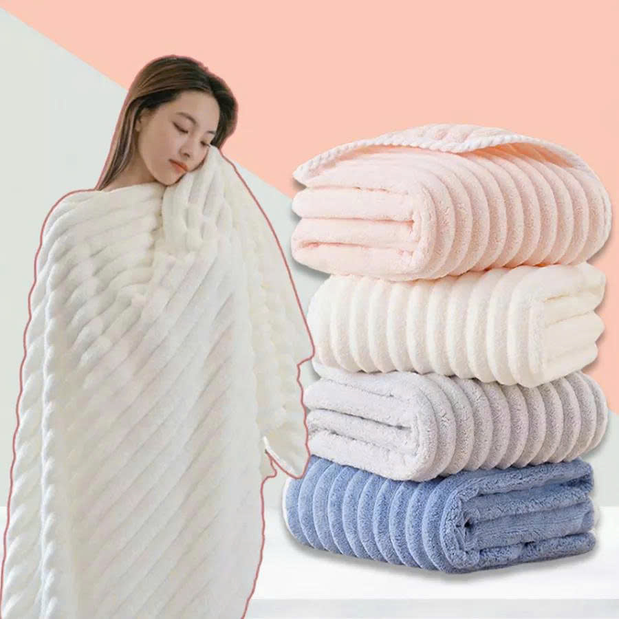 Khăn  Tắm Lông  Cừu  Hàn  Quốc – Êm Ái, Thấm Hút Tốt, An  Toàn Cho Da