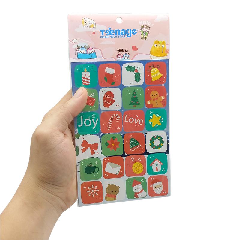 Bộ 10 Tờ Sticker Cổ Động Merry Christmas - Teenage 01