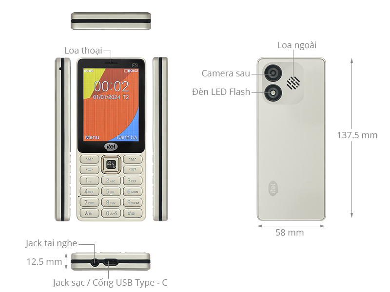 Điện thoại Itel it9310 - Hàng Chính Hãng