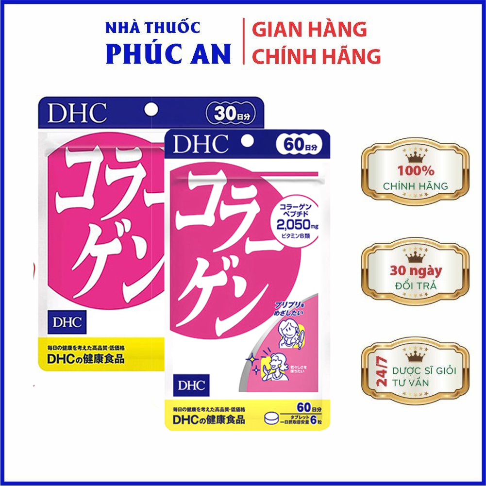 Viên uống bổ sung collagen D.H.C Nhật Bản 30 ngày giúp đẹp da chống lão hóa da