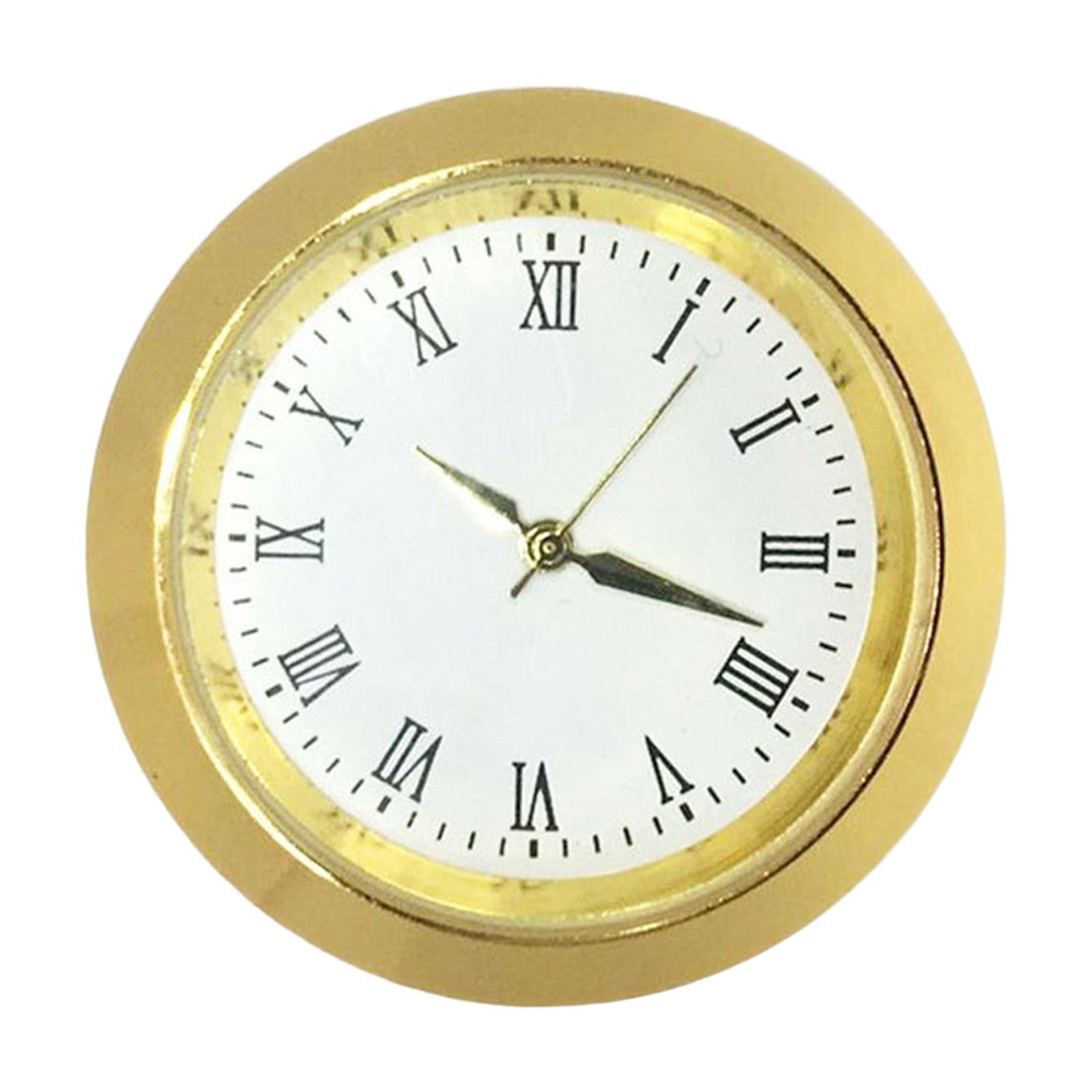 Classic Clock Insert Easy to Read Clock Face DIY Mini Clock for Desk Office