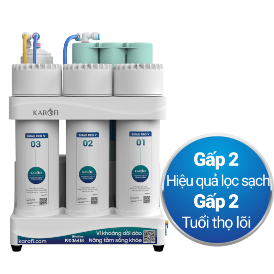 Máy Lọc Nước Để Gầm Karofi KAQ-U05 Pro, Lõi RO 100 GPD Của Mỹ, Công Suất Lọc 20L/h, Hàng Chính Hãng